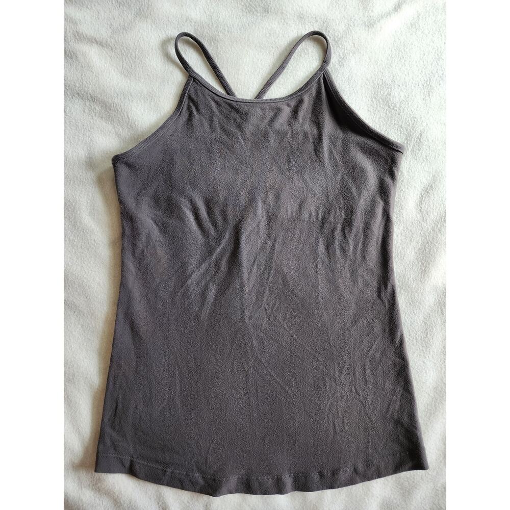 Beyond Yoga Cami Tank Top XS Charcoal Gray Built-in Shelf Bra Yoga Top Pilates